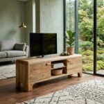 Handcrafted Solid Wood Buffet Cabinet for Dining Room