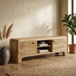 Handcrafted Solid Wood Buffet Cabinet for Dining Room - Image 2