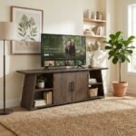 Exclusive Stone-Top Wooden Credenza