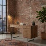 Handcrafted Wooden Feast Flow Table