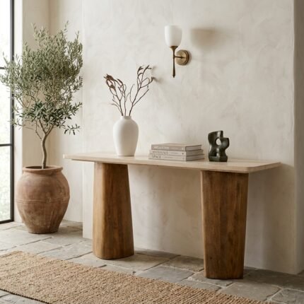 Exclusive Wooden Cottage-Style Sideboard (Solid Wood)
