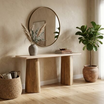 Exclusive Wooden Cottage-Style Sideboard (Solid Wood)
