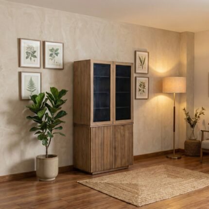 Luxury wooden cabinet with soft-close feature (Solid Wood)