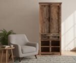 Solid Wood Multi-Functional Storage Cabinet