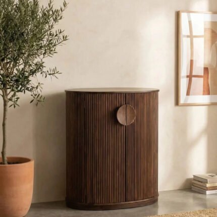 Handcrafted Solid Wood Hutch Cabinet