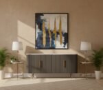 Elegant Handcrafted Solid Wood Breeze Frame Cabinet