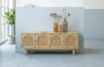 Exclusive Oblique Harmony Wooden Sideboard for Modern Homes