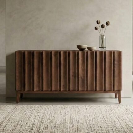 Handcrafted Solid Wood Multi-Tier Utility Sideboard