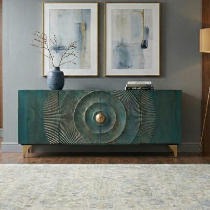 Handcrafted Wooden Golden Sunset Sideboard