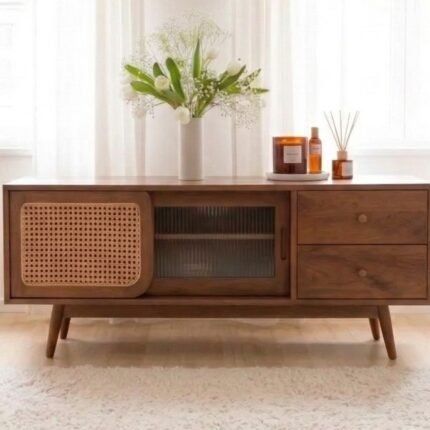 Exclusive Handcrafted Modern Scandinavian Sideboard for Living Room