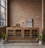 Solid Natural Grain Sideboard Cabinet