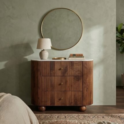 Handcrafted Solid Wood Revolving Table (Mango Wood )