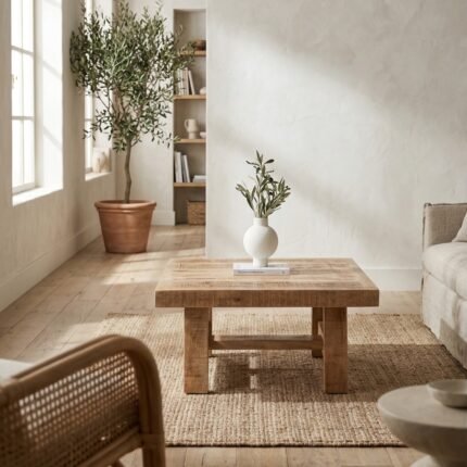 Exclusive Wood Rectangle Coffee Table