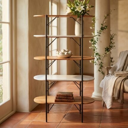 Elegant solid wood construction for books