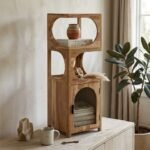 Elegant solid wood craftsmanship with natural finish (Mango Wood )