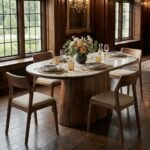 Luxury Cone Base Wooden Table