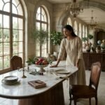 Luxury Cone Base Wooden Table - Image 2