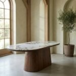 Luxury Cone Base Wooden Table