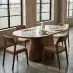 Luxury Cone Base Wooden Table - Image 3