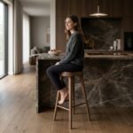 Elegant Wooden Kitchen Counter Stool – Durable & Comfortable - Image 2