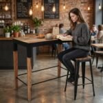 Exclusive HandCraft Loft Line Wood Bar Table - Image 3