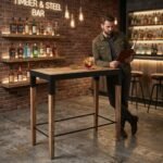 Exclusive HandCraft Loft Line Wood Bar Table