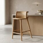 Exclusive Wooden Handcrafted Cane Bar Stool - Image 3