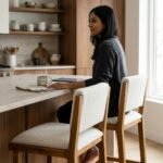 Luxury Modern Wooden Bar Chair Upholstery – Perfect for Home Bars - Image 3