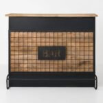 Exclusive Handcrafted Wooden Heritage-Style Bar Cabinet