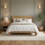 Handcrafted Solid Wood Bed Headboard