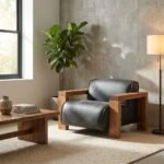 Handcrafted Solid Wood Lounge Chair