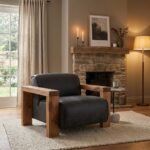 Handcrafted Solid Wood Lounge Chair - Image 4