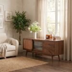 Exclusive Handcrafted Modern Scandinavian Sideboard for Living Room