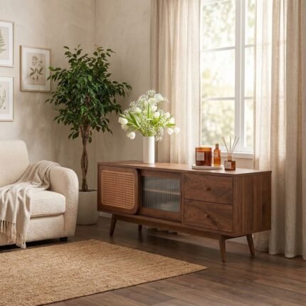 Exclusive Handcrafted Modern Scandinavian Sideboard for Living Room