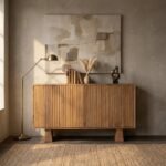 Solid Wood 4-Door Sideboard Cabinet - Image 3