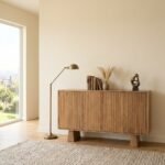 Solid Wood 4-Door Sideboard Cabinet - Image 4
