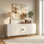 Solid Wood Golden Horizon Cabinet
