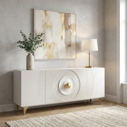 Solid Wood Golden Horizon Cabinet
