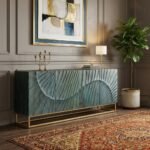 Exclusive Handcrafted Aurora 3D Carved Wooden Sideboard