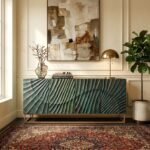 Exclusive Handcrafted Black Lagoon Sideboard (Solid Wood)