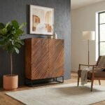 Exclusive Solid Wood Black Lagoon Handcrafted Sideboard