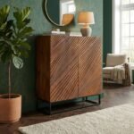 Exclusive Solid Wood Black Lagoon Handcrafted Sideboard
