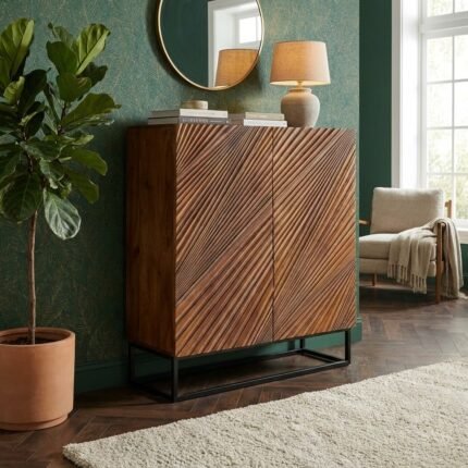 Exclusive Solid Wood Black Lagoon Handcrafted Sideboard