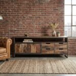 Exclusive Handcraft Rustic United Acacia TV Stand - Image 6