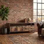 Exclusive Handcraft Rustic United Acacia TV Stand - Image 4