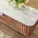 Modern Minimalist Wooden Low Sideboard Cabinet (Solid Wood) - Image 5