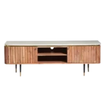 Modern Minimalist Wooden Low Sideboard Cabinet (Solid Wood) - Image 3