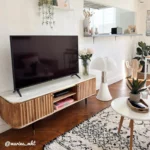 Modern Minimalist Wooden Low Sideboard Cabinet (Solid Wood) - Image 7