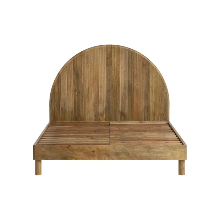 Handcrafted Solid Wood Low-Height Bed - Image 3