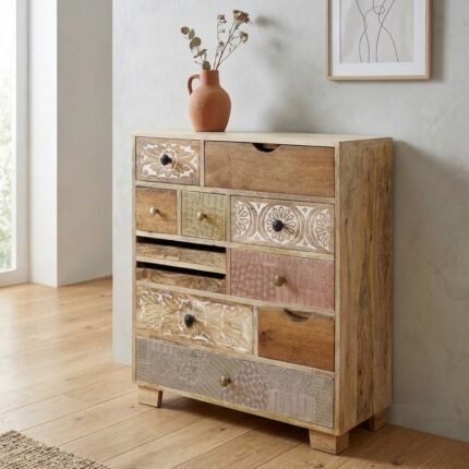 Versatile Wooden Storage Cabinet – Space-Saving Home Solution